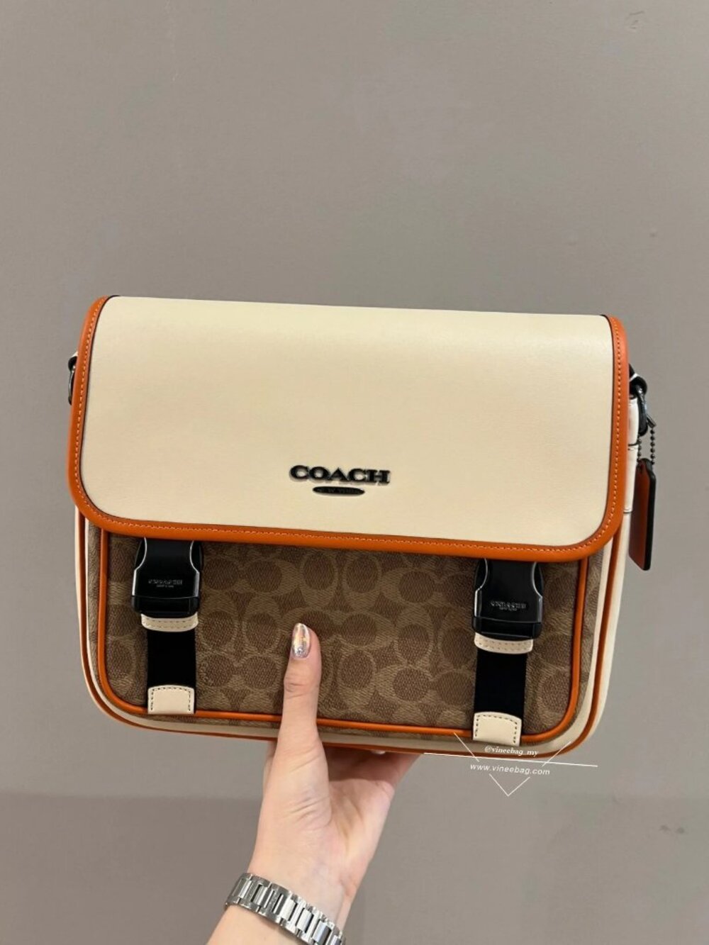 Coach Racer Bag – Ivory/Multi – NWT – Original Coach Wrap Intact